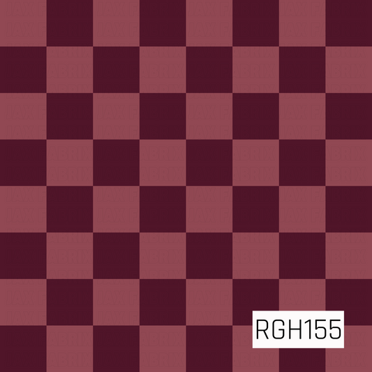 A classic checkerboard pattern featuring alternating squares of deep plum and muted dusty mauve. The evenly spaced squares create a bold, clean geometric design with a rich, sophisticated feel.