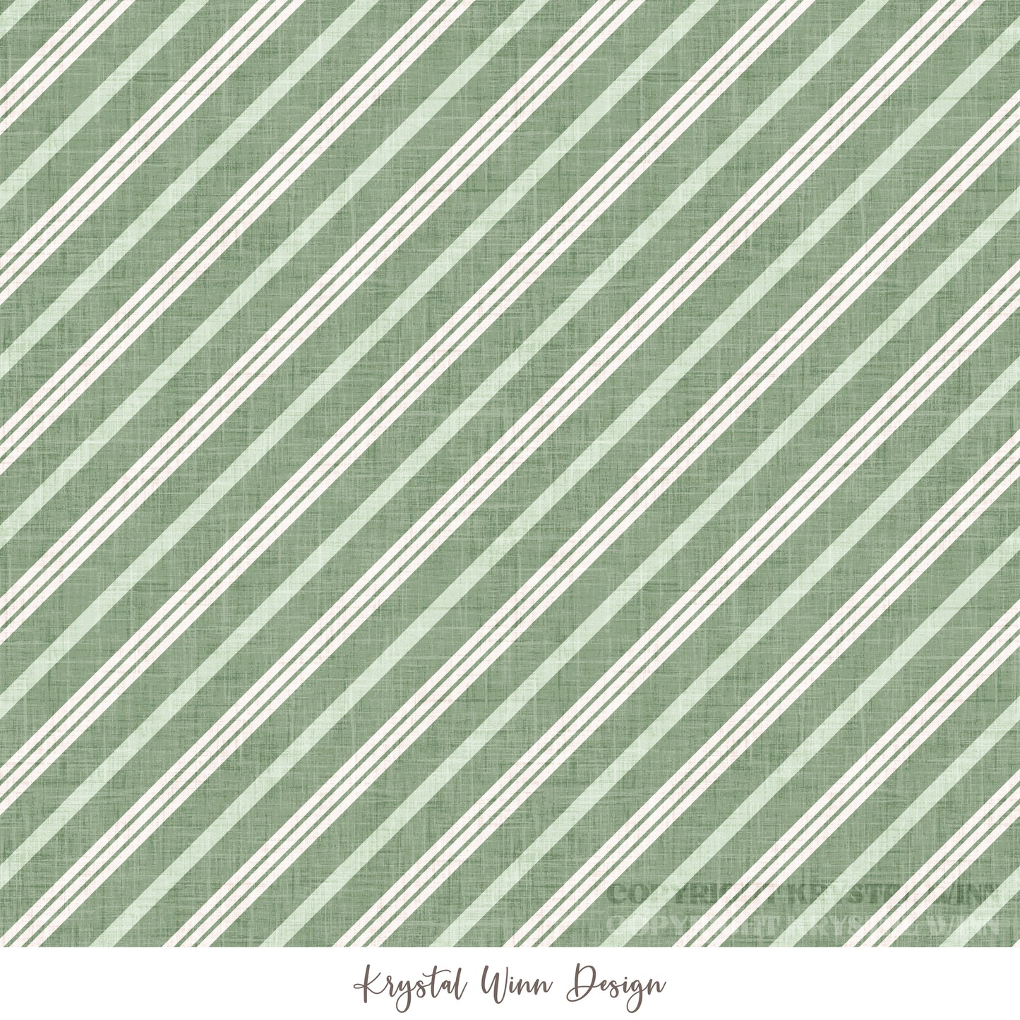 Christmas Cookie Candy Stripe Green KW1306