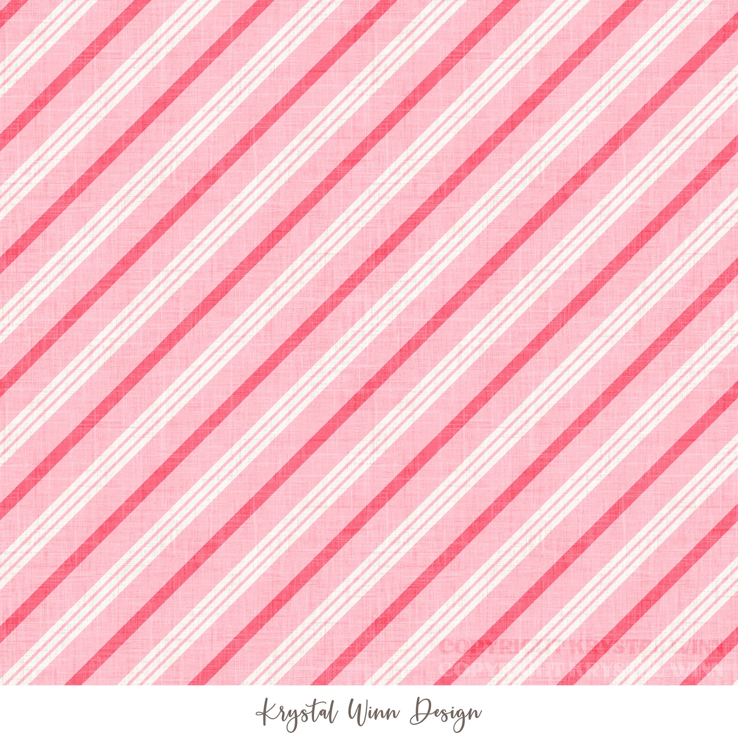 Christmas Cookie Candy Stripe Pink KW1308