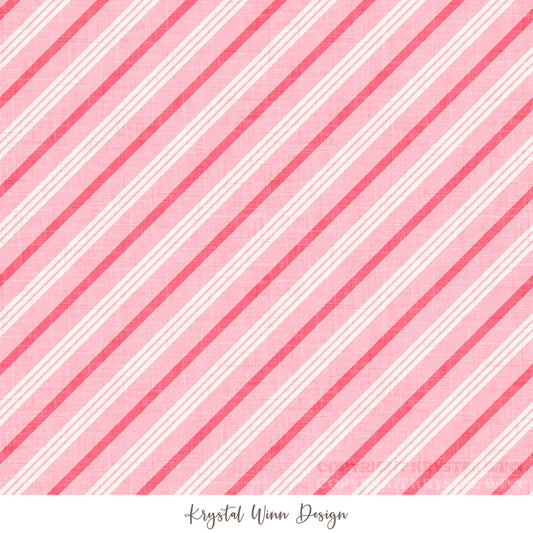 Christmas Cookie Candy Stripe Pink KW1308