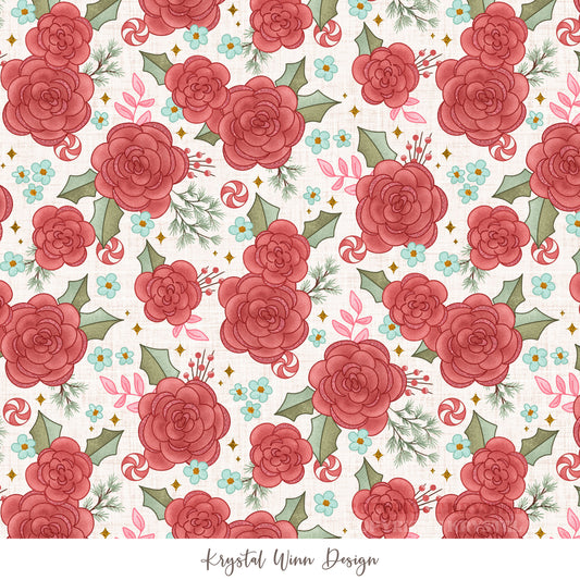 Christmas Cookie Floral Cream KW1337