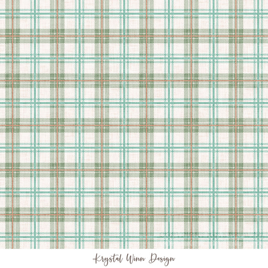 Christmas Cookie Plaid Green KW1314
