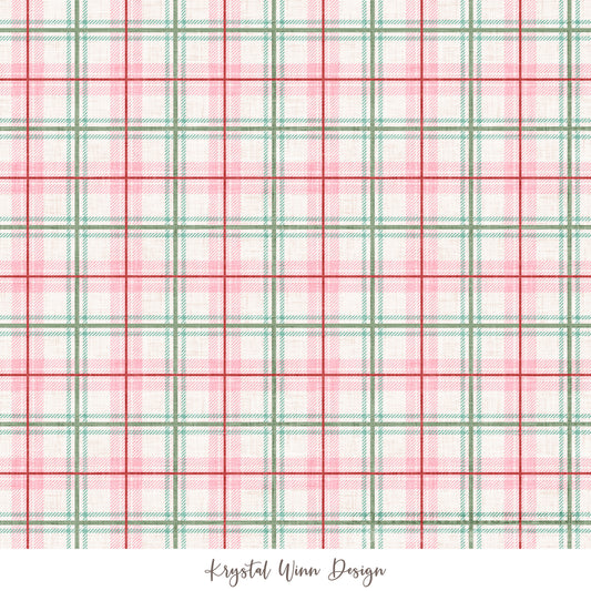 Christmas Cookie Plaid Pink KW1315