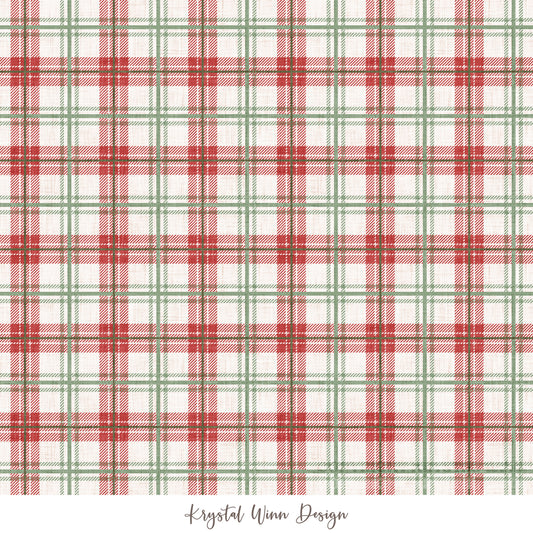 Christmas Cookie Plaid Red KW1316