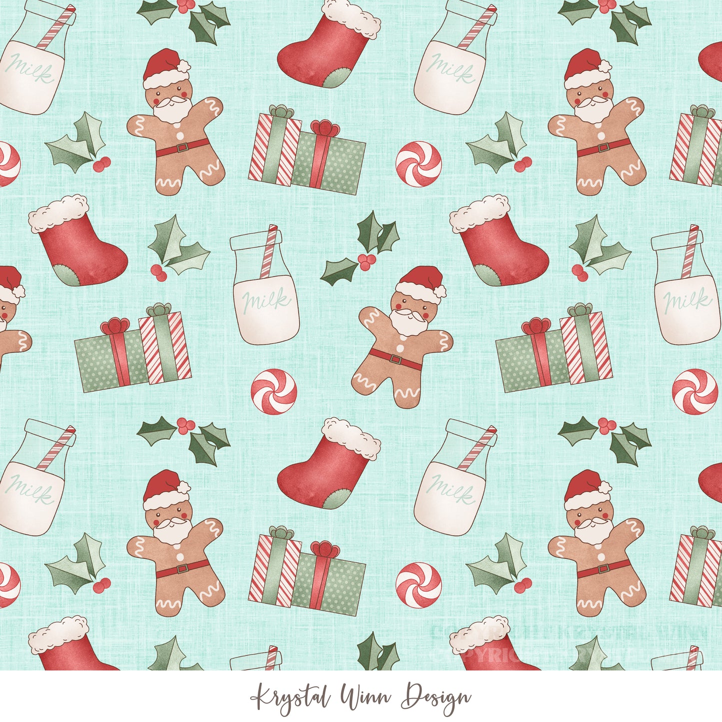 Christmas Cookie Santas Sky KW1344