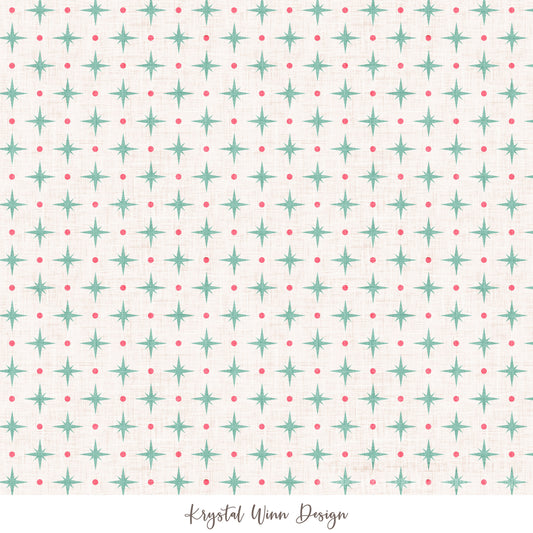 Christmas Cookie Starburst Teal KW1320