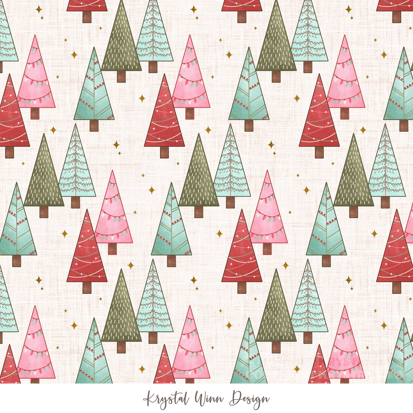 Christmas Cookie Trees Cream KW1334