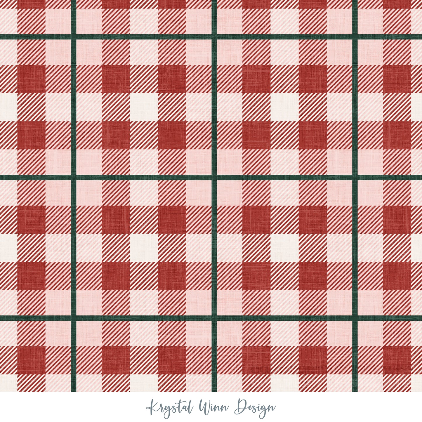 Christmas Faux Flannels Plaid Mrs Clause KW1068