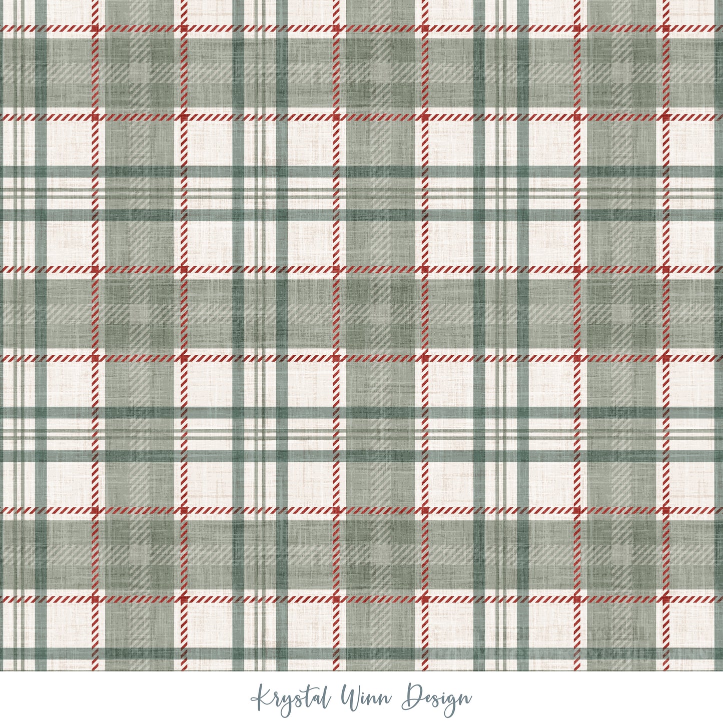 Christmas Faux Flannels Plaid Wreath KW1061
