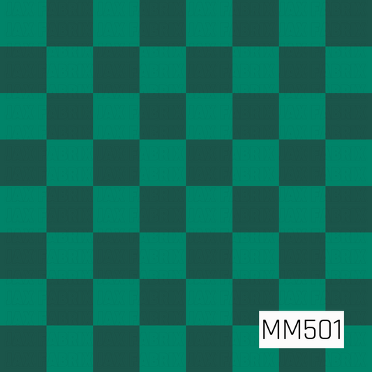 A bold oversized checkerboard pattern featuring alternating squares of rich teal and deep forest green. The clean, evenly spaced grid creates a simple geometric design with strong visual impact, while the closely related green tones give it a dimensional, tonal look. The deep jewel-inspired colors add a modern, slightly moody feel while keeping the pattern versatile and easy to coordinate.