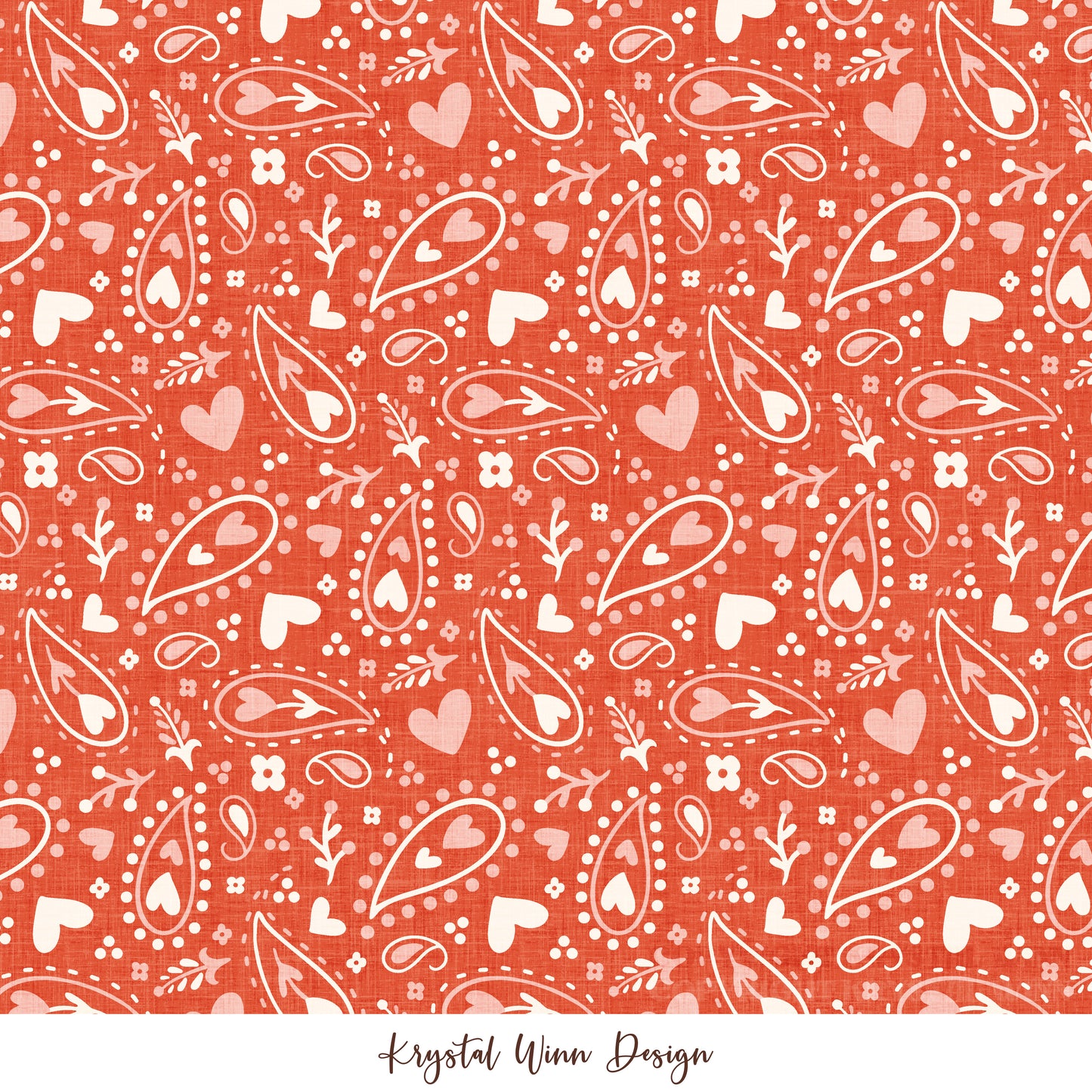 Cowboy Valentine Bandana Bright Red KW1432