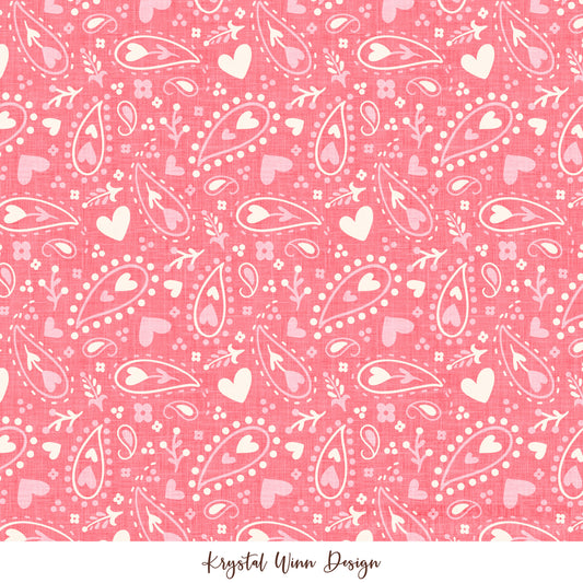 Cowboy Valentine Bandana Pink KW1430