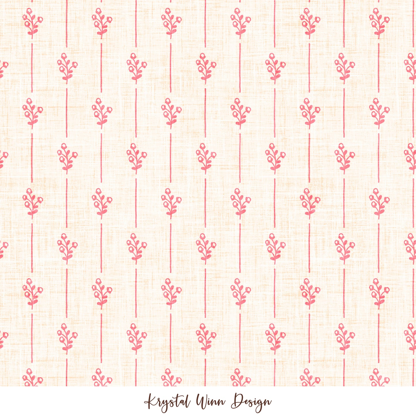 Cowboy Valentine Bud Stripe Cream KW1425