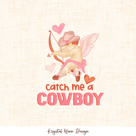 Cowboy Valentine Catch me Cowboy Panel KW1414