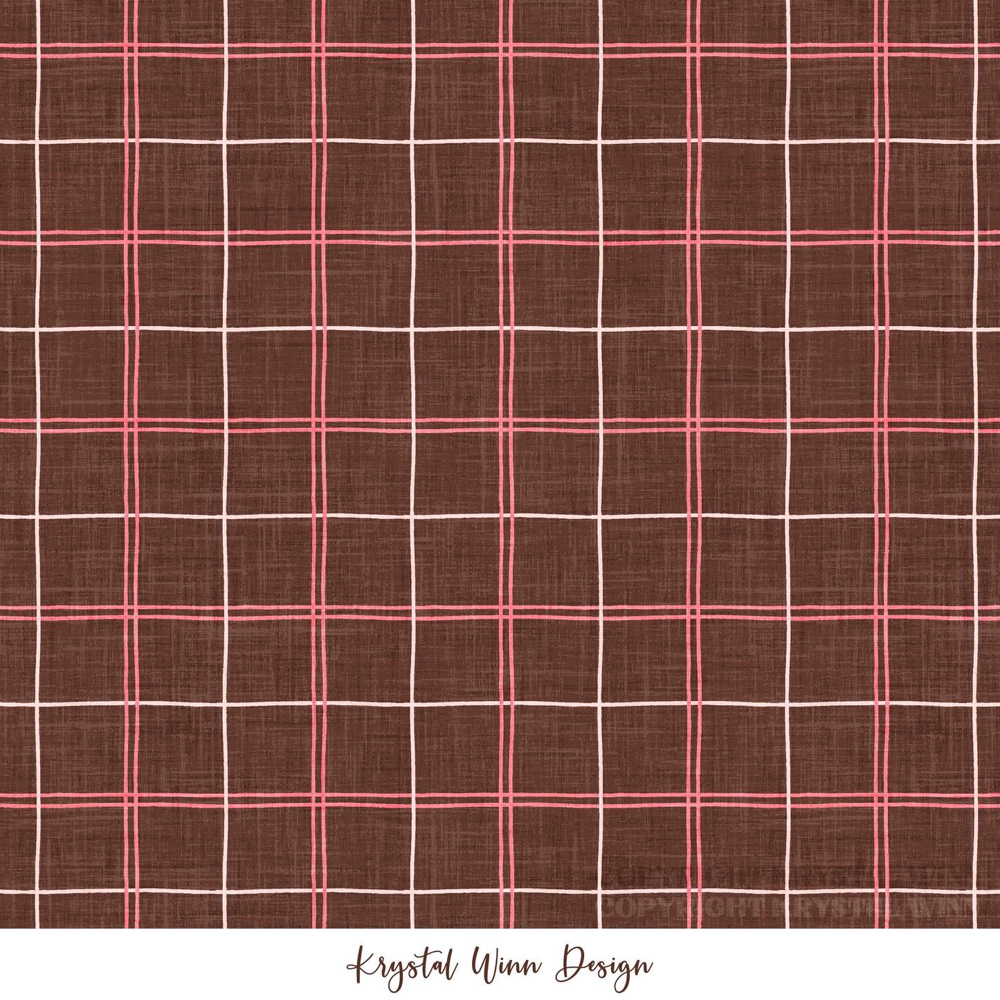 Cowboy Valentine Plaid Brown KW1407