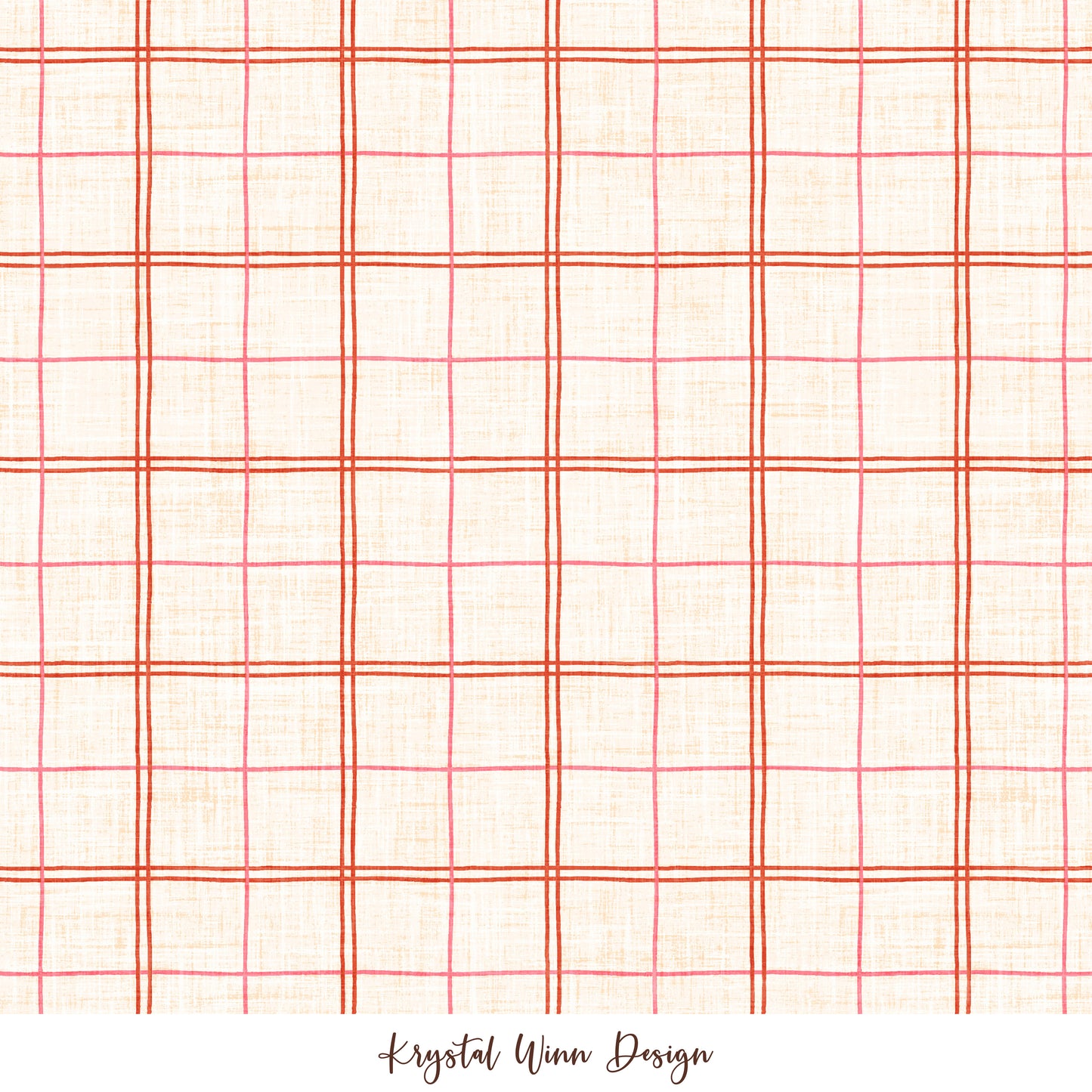 Cowboy Valentine Plaid Cream KW1406