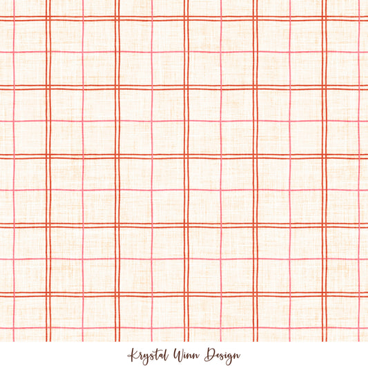 Cowboy Valentine Plaid Cream KW1406
