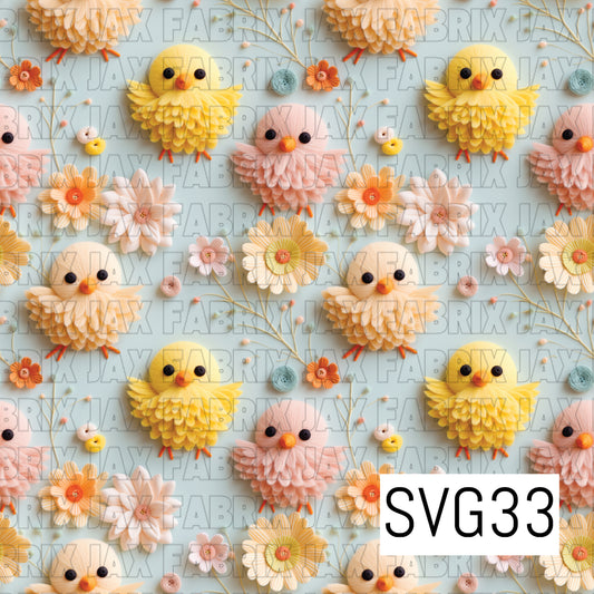 Cute Easter Chicks SVG33