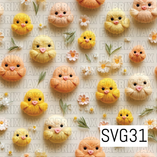Dainty Easter Chicks SVG31