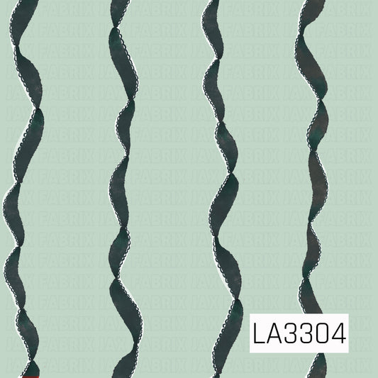 A classic Christmas pattern featuring dark forest green twisting ribbons arranged in vertical rows against a soft, pale mint green background. The tonal green palette gives it a subtle, vintage-inspired holiday feel.
