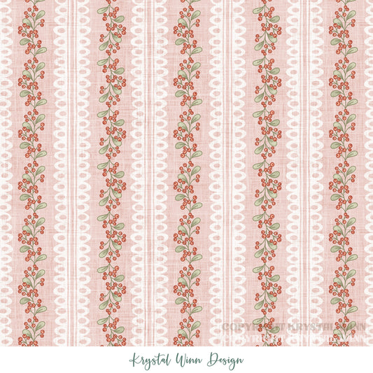 Dear Santa Berries and Lace Pink KW1382