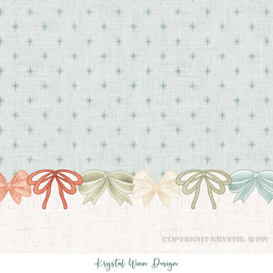 Dear Santa Border Bows KW1380
