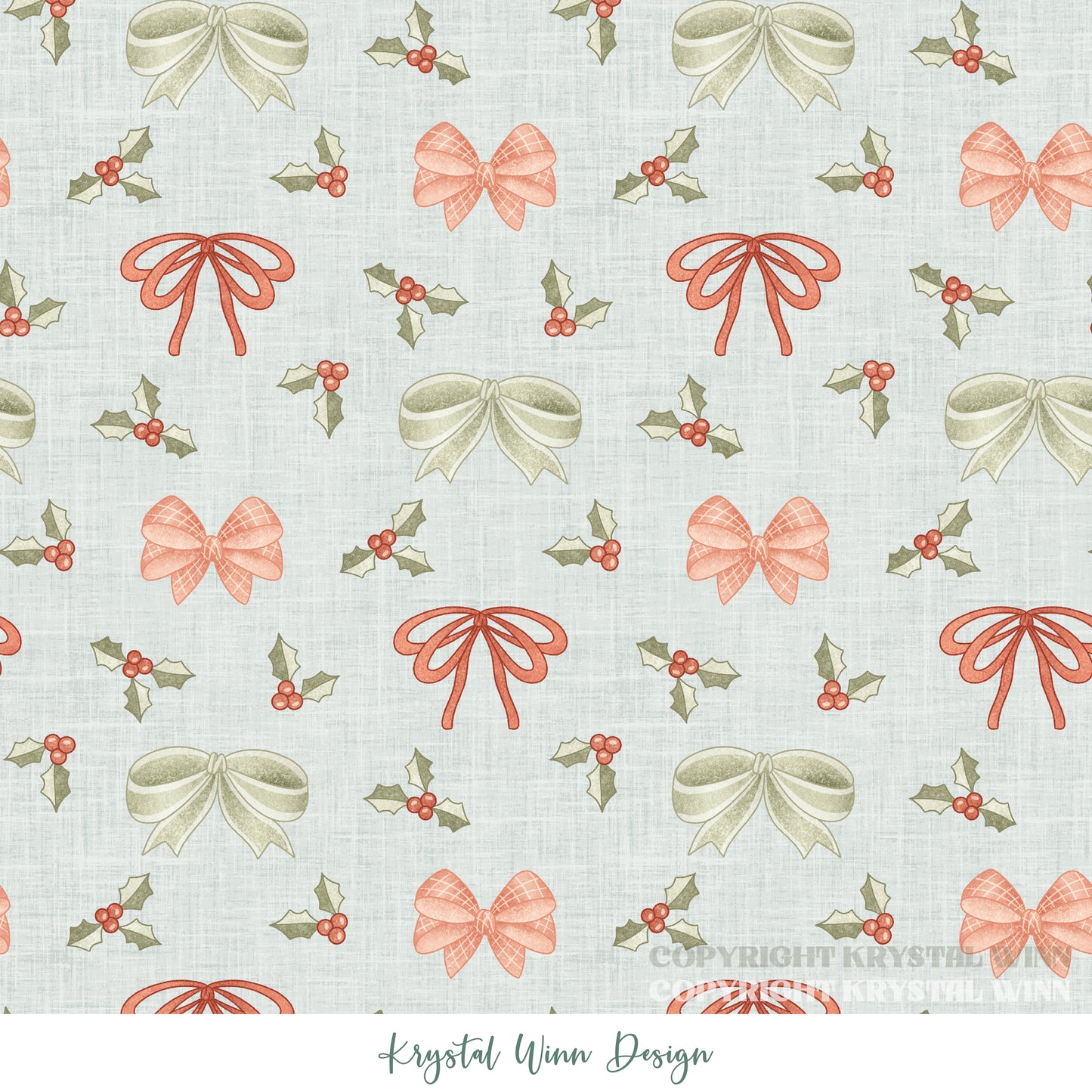 Dear Santa Bow Mint KW1389