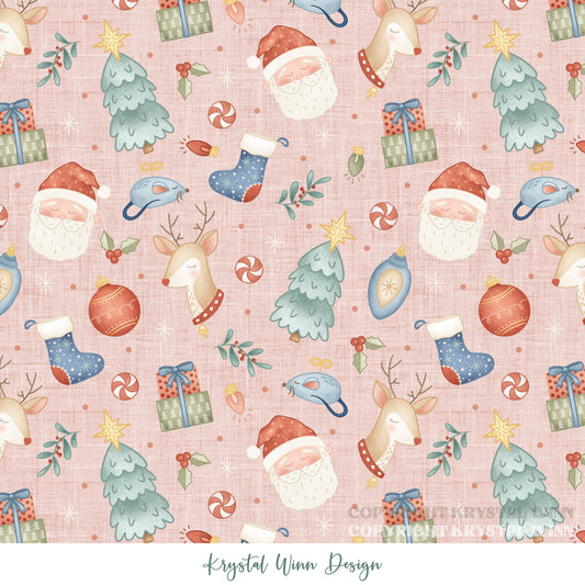 Dear Santa Night Before Christmas Pink KW1392