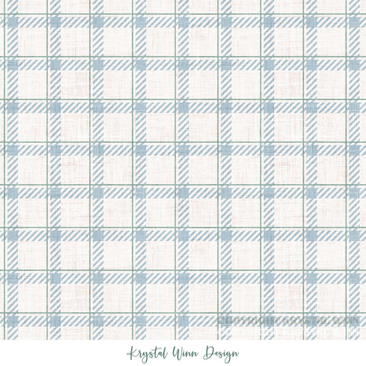 Dear Santa Plaid Blue KW1365