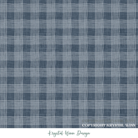 Dear Santa Plaid Navy KW1360