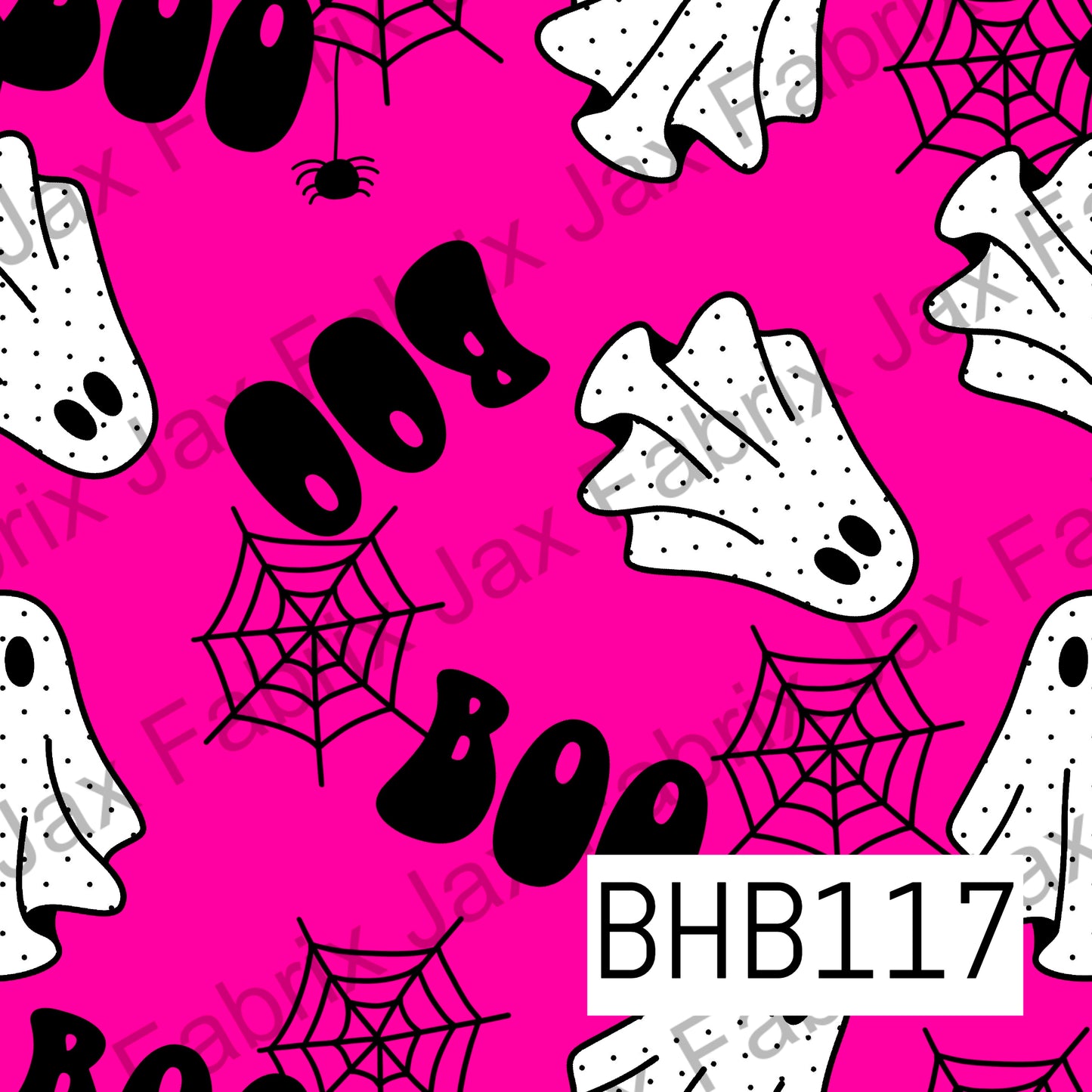 Dot Ghosts Orange Hot Pink BHB117