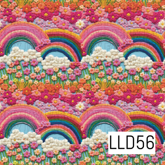 Embroidery Rainbows and Flowers LLD56