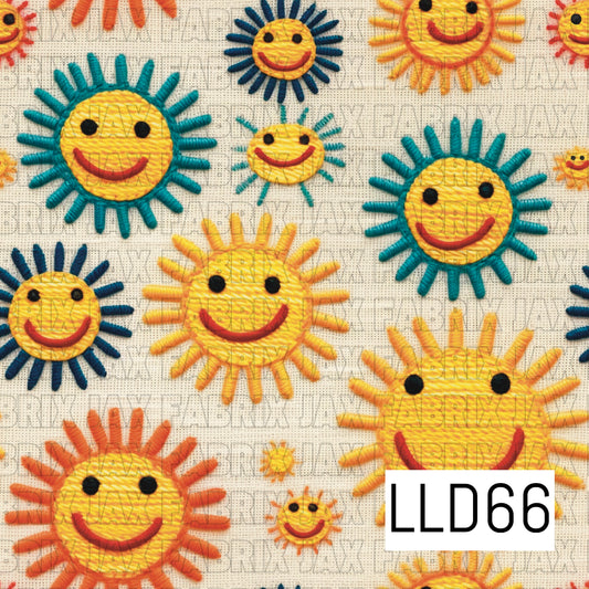 Embroidery Smiley Suns LLD66