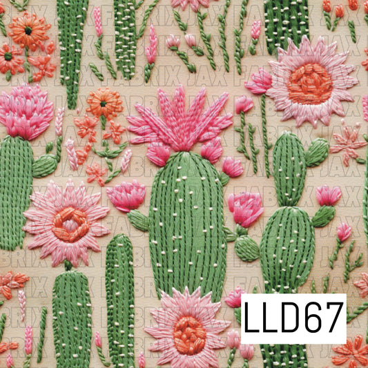 Embroidery Spring Cactus LLD67