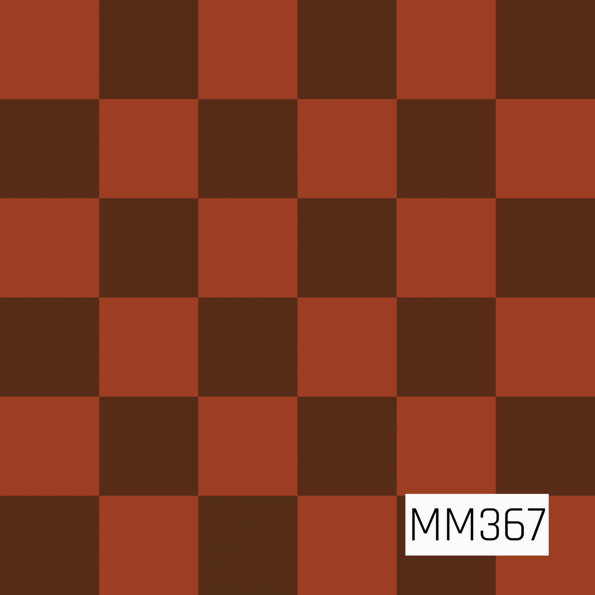 A classic checkerboard seamless pattern featuring alternating squares of rich chocolate brown and warm rust orange. The earthy color palette gives the bold geometric design a cozy retro fall feel.
