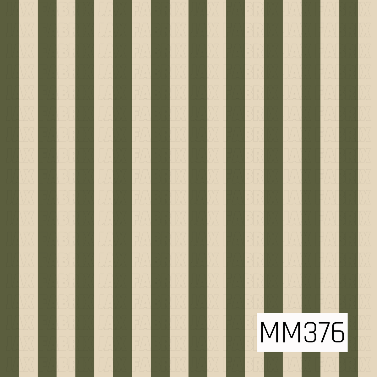 A classic vertical stripe pattern featuring alternating olive green and warm cream bands. The muted earthy color palette gives the design a simple, vintage-inspired fall look.
