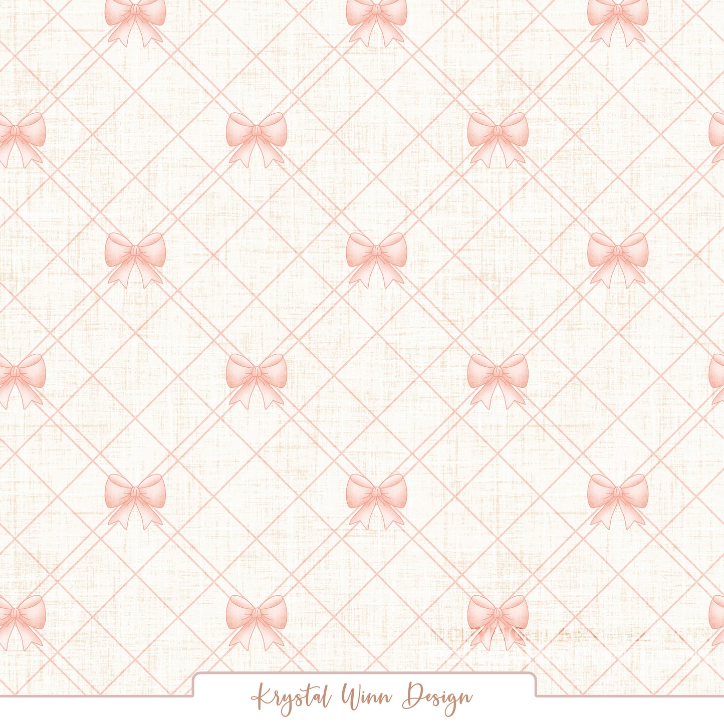 Farmyard Bow Plaid Pink KW1467