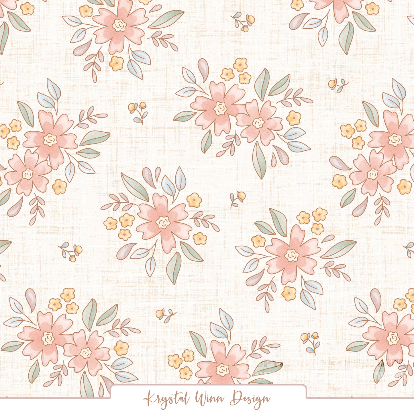 Farmyard Floral White KW1480