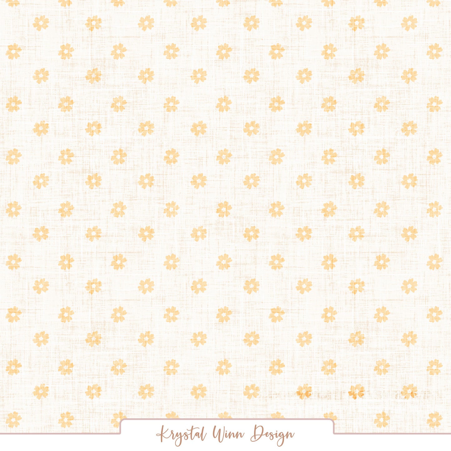 Farmyard Flower Dot Yellow KW1457