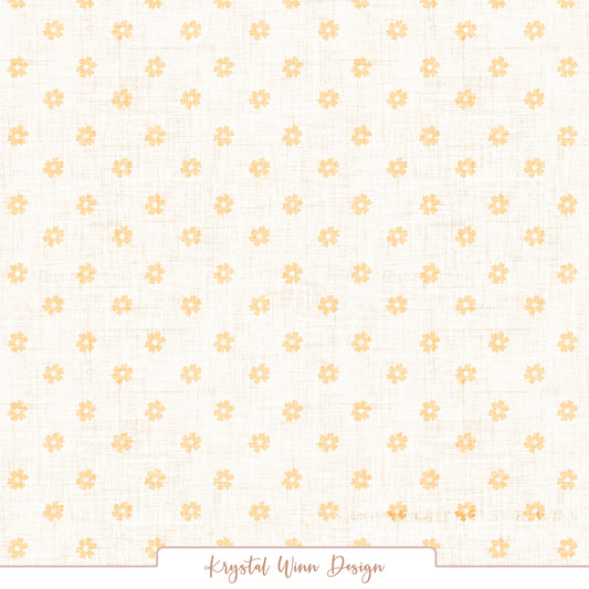 Farmyard Flower Dot Yellow KW1457