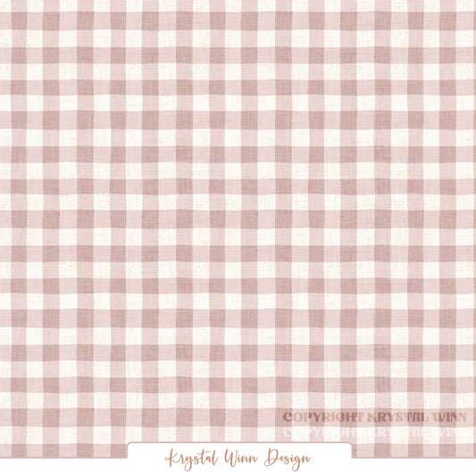 Farmyard Gingham Mushroom KW1460
