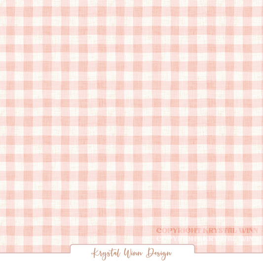 Farmyard Gingham Pink KW1461