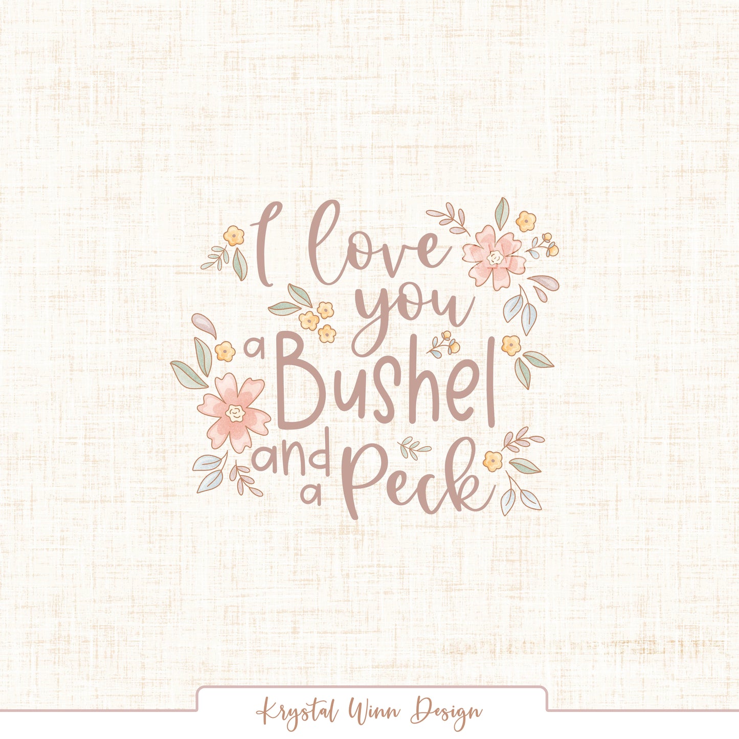 Farmyard Panel I Love You A Bushel And A Peck KW1450