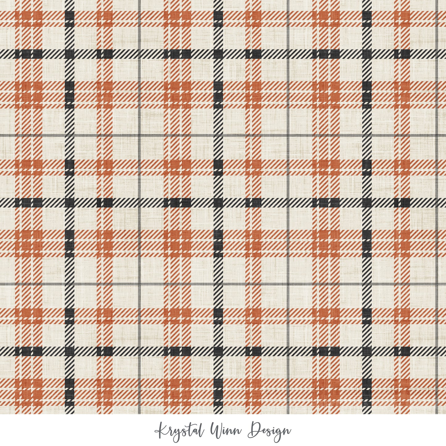 Faux Flannel Halloween Plaid KW918