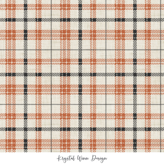 Faux Flannel Halloween Plaid KW918