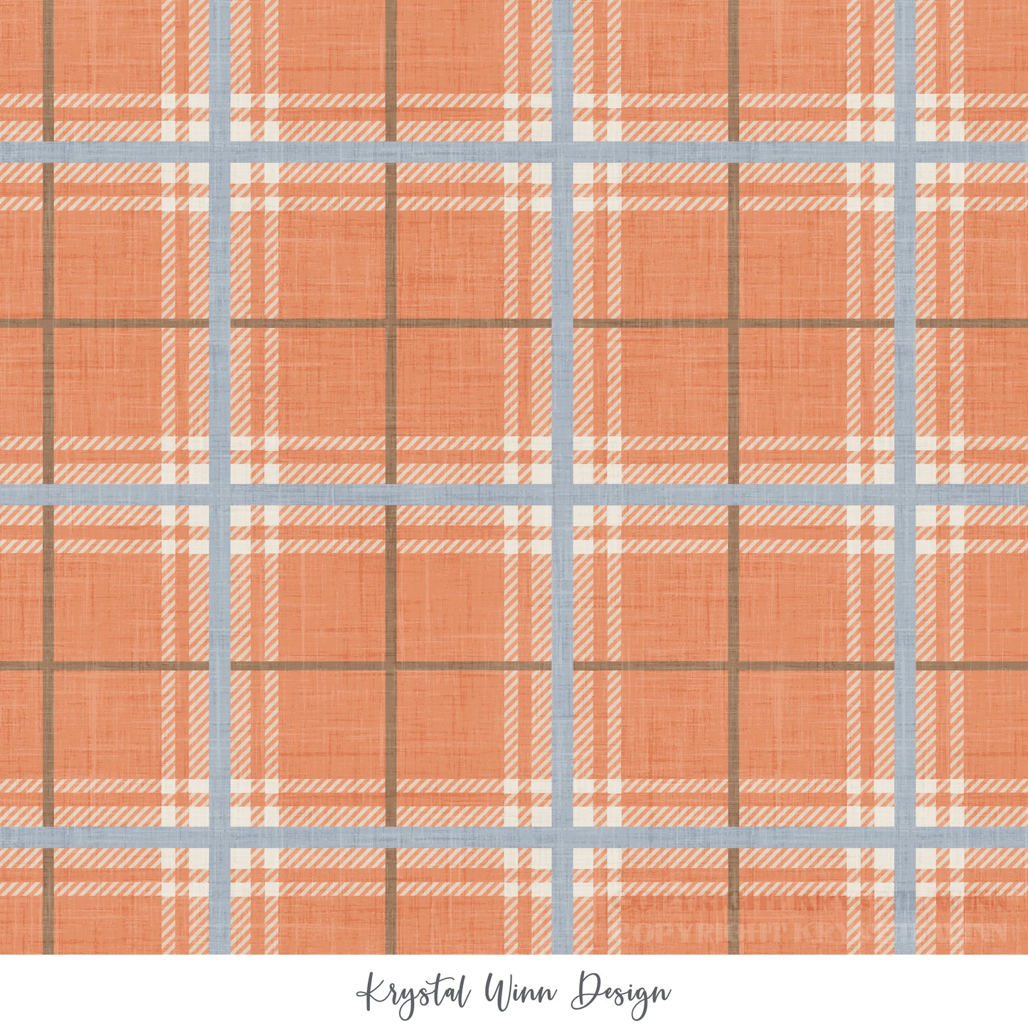 Faux Flannel Pumpkin Plaid KW914