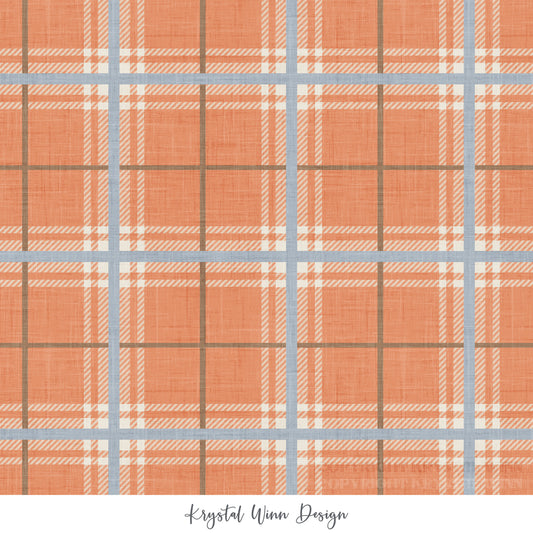 Faux Flannel Pumpkin Plaid KW914
