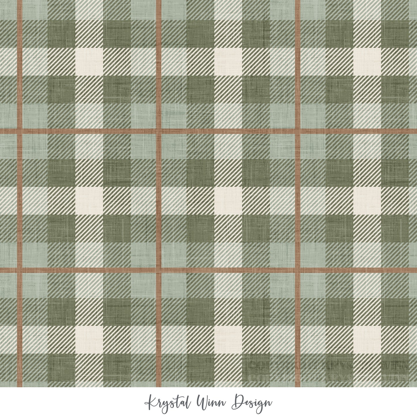 Faux Flannel Sage Plaid KW913