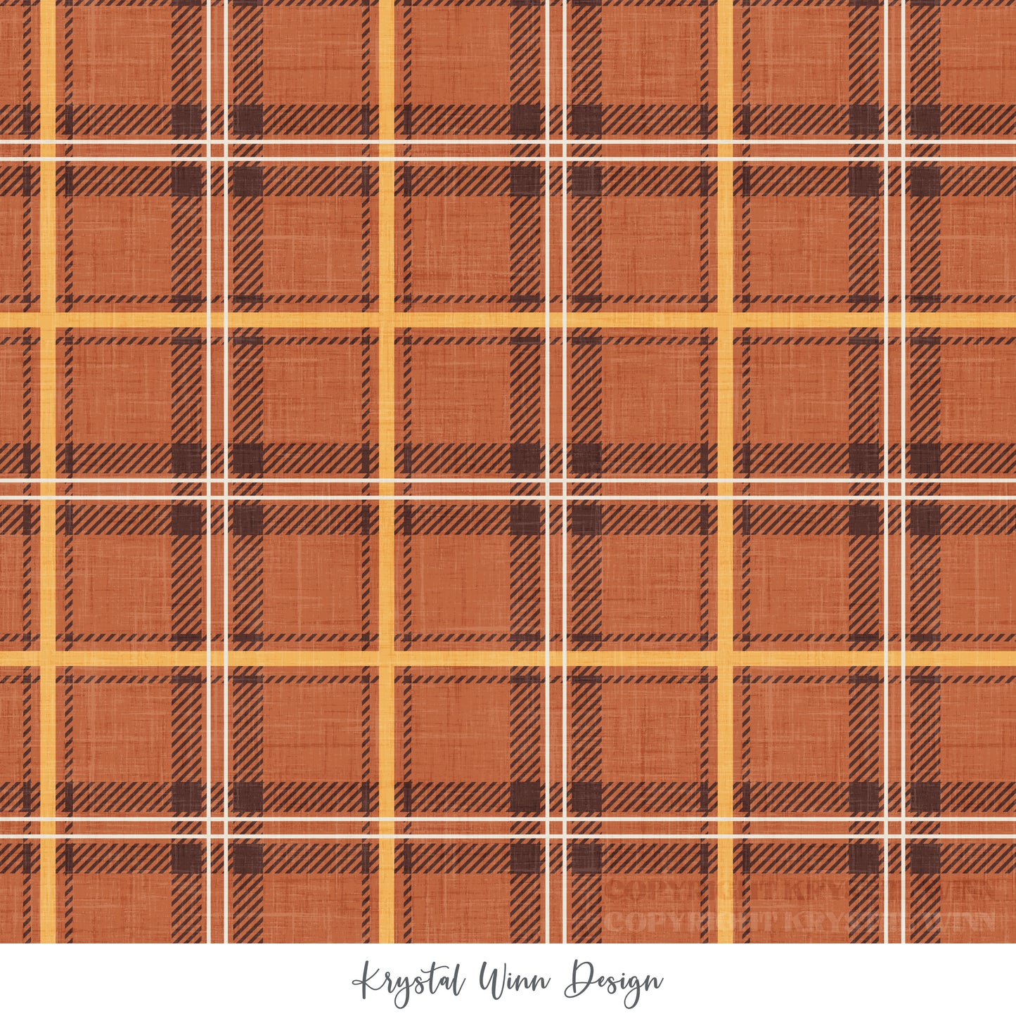 Faux Flannel Scarecrow Plaid KW912