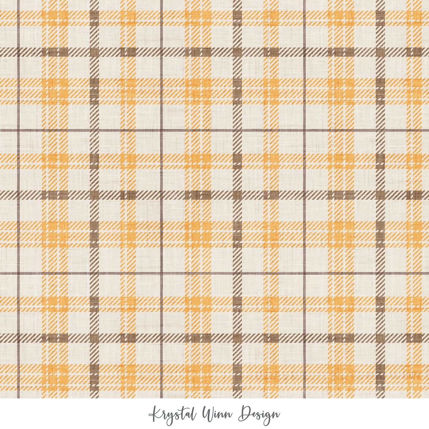 Faux Flannel Sunflower Plaid KW909